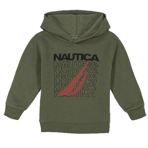 Nautica Boys Fleece Hoodie Sweater (Little Boys Size 5) PolyCotton Graphic Print